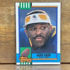 1990 Topps Football Card #69 Jackie Slater Los Angeles Rams HOF