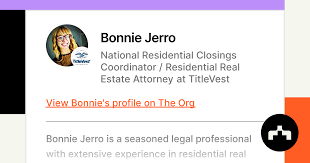Bonnie Jerro - National Residential Closings Coordinator ...
