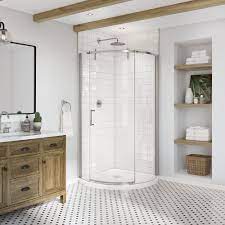 Maax hardware products are available across canada and united states and are available through a variety of online commercial door hardware retailers. Maax Outback Round 36w X 36l X 75 5 8h Sliding Shower Door Left Opening In Chrome Clear The Home Depot Canada