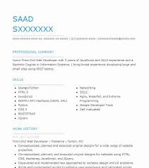 Download sample resume templates in pdf, word formats. Front End Web Developer Resume Example Company Name Charlotte North Carolina