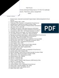 Ca State Worker Covid Petition Signatories Department Of Motor Vehicles Government