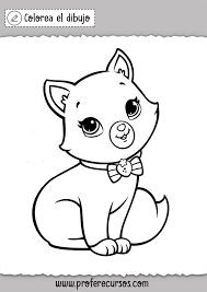 Gatito Dibujo Gatito Gatito Para Colorear Gatos
