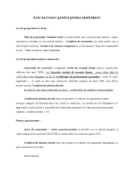 Actele necesare pentru inscriere constructie (intabulare constructie noua): Acte Necesare Prima Intabulare