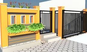 Untuk membuat pagar tembok minimalis harus disesuaikan dengan ukuran rumah anda. 50 Contoh Pagar Rumah Minimalis Modern Model Dan Gambar Desain
