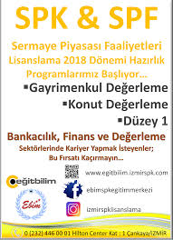 Aralık ayının son günlerinde gerçekleştirilecek spl sınavlarına katılacak sermaye piyasası faaliyetleri düzey 1 lisansı ve konut değerleme lisansı için en az 2 yıllık düzey 1' de yer alan dar kapsamlı sermaye piyasası mevzuatı ve mesleki kurallar dersinin. Gayrimenkul Degerleme Uzmanligi Spk Lisans Kurslari Egitimleri Izmir Manisa Aydin Mugla Afyon Denizli Usak