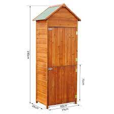 outsunny armadio in legno da esterno ripostiglio attrezzi giardinaggio amazon it casa e cucina rangement jardin armoire de jardin amenagement jardin bassin