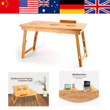 Portable En Bois Table D Ordinateur Stand Pliable Bureau D Ordinateur Portable En Bambou Portable Ventilate Avec Images Plateau Lit Table D Ordinateur Lit Bureau