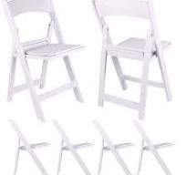 Amazon.com: BTEXPERT Resin Folding Chair Vinyl Padded Seat ...