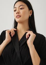 Chelo Micro Pleat Wrap Blouse