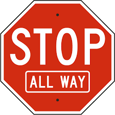 Stop All Way Sign Y1279 Signs Road Signs Pedestrian Safety