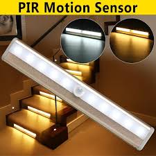Kingso 10led Strip Light Auto Switch Bedroom Washroom Cabinet Wardrobe Stairway Drawer Porch Pir Motion Sensor Wish Motion Sensor Lights Strip Lighting Motion Sensor