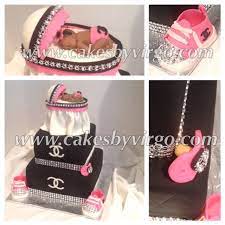Pink Black Chanel Baby Shower Cake Chanel Baby Shower Paris Baby Shower Diy Baby Shower Gifts