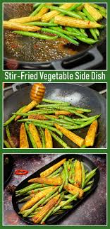 Stir Fried Vegetable Side Dish Recipe In 2020 Vegetable Side Dishes Baby Corn Recipes Vegetable Side Dishes Recipes