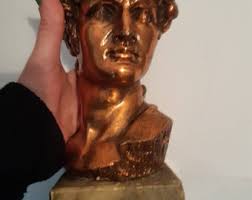 Large David Michelangelo Head Sculpture,realistic David Sculpture, Signed  Michelangelo Bust