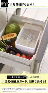 楽天市場 tower タワー 密閉 シンク下米びつ 米びつ 5kg スリム 米櫃 冷蔵庫 お米 ライスストッカー 無洗米 保存容器 保存 収納 計量カップ 計量 おしゃれ 送料無料 p10 あなろ インテリア雑貨 米 収納 計量カップ シンク下