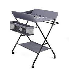 This is where a portable folding table comes in. Baby Folding Changing Table With Wheels Adjustable Height Folding Portable Diaper Station Nursery Organizer With Newborn Clothes Drying Rack Storage Rack For Infant Buy Online In Aruba At Aruba Desertcart Com Productid