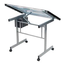 Maybe you would like to learn more about one of these? Vision Craft Station With Adjustable Top And Storage In Silver Blue Glass Item 10053 Studio Designs
