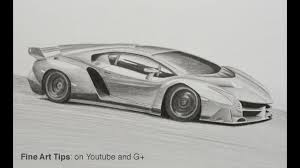How To Draw A Lamborghini Veneno Youtube