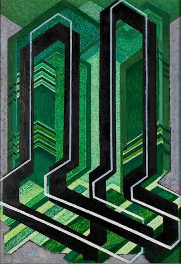 L'œuvre originale : Trait austère (1925) de František Kupka