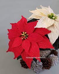 Crochet Christmas Poinsettia Pattern Photo Tutorial Etsy Christmas Crochet Crochet Flowers Crochet Flower Patterns