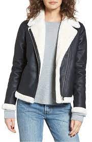 Obey Chloe Faux Leather Moto Jacket With Faux Fur Trim Nordstrom Faux Leather Moto Jacket Womens Faux Leather Moto Jacket Faux Fur Jackets Women