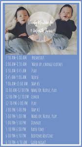 I still give her the afternoon bottle as i am having a hard time getting her to take water or juice. Daily Schedule For 9 Month Old Twins Mamaesroh