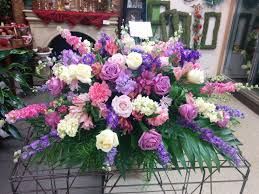 Order and send fresh flowers, plants and gifts online for same day or next day delivery in houston, richmond, katy, fulshear, and sugar land. Cream Pink And Purple Casket Spray Funeral Flowers Funeral Floral Casket Flowers