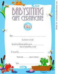Babysitting gift certificate template free basitting vouchers …. Ideas About Birthday Gift Certificate Template Word