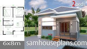 House Plans 6x8 With 2 Bedrooms Full Plans Small House Design Small House Design Plans House Design