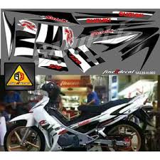 Gambar modifikasi motor satria lscm untuk inspirasi modif aksesoris motor. Stripping Suzuki Satria 120 R Hiu Hitam Putih Shopee Indonesia