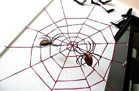 Toile D Araignee En Laine Giant Yarn Web Decoration Halloween Spider Decorations