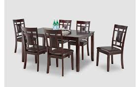 Sakura 7 Pc Brown Cherry Dining Set My Furniture Place Dining Table Dining Table Setting Furniture