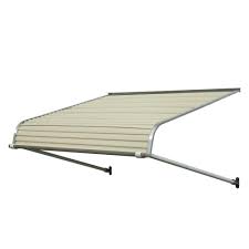 Nuimage Awnings 8 Ft 1100 Series Door Canopy Aluminum Awning 16 In H X 42 In D In Almond K110709605 The Home Depot Aluminum Awnings Door Canopy Awning Over Door