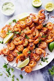 10 tablespoons olive oil, 1 1/2 pounds large uncooked shrimp, peeled, deveined, 3 tablespoons fresh lemon juice, 2 tablespoons dijon mustard, 2 tablespoons chopped fresh dill, 2 large garlic cloves, minced, 1 tablespoon grated lemon peel, 1/4 cup drained capers. Grilled Spicy Lime Shrimp With Creamy Avocado Cilantro Sauce The Recipe Critic