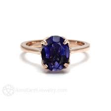 Iolite Ring Flower Solitaire Purple Blue Gemstone Ring 14k Or Etsy Blue Gemstone Rings Colored Gemstone Engagement Ring Blue Gemstones