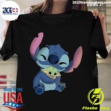 Baby Stitch Hug Baby Yoda Shirt 2020 Trending Tees