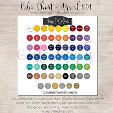 Color Chart Oracal 651 Vinyl Color Chart Use In Your