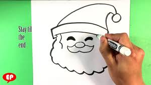 How To Draw Santa Head Christmas Drawings Step By Step Easy Pictures To Draw Youtube
