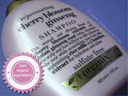 Review Organix Cherry Blossom Ginseng Shampoo