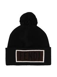 Decorated with a fendi patch embroidered in yellow and black. Beanies Fendi Black Wool Beanie With Fendi Intarsia Fxq056a40ff0qa1