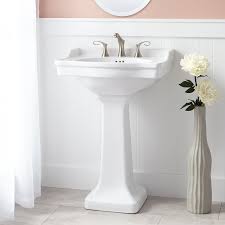 Gaston corner porcelain pedestal sink bathroom. Bathroom Sink Dreamy Person Luxury Pedestal Bathroom Sinks