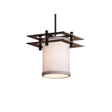 Justice Design Group Fab 8165 10 Whte Bkcd Textile 6 5 Wide Metropolis 1 Light Abstract Single Pendant Dark Bronze Justice Design Bulb Led Bulb