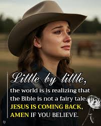 Lillle by little, the world is is is realizing that the Bible is is not a  fairy tale JESUS IS IS COMING BACK, AMEN IF YOU BELIEVE.