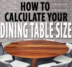 How To Calculate The Best Dining Table Size For Your Room Dining Table Sizes Round Dining Room Table 60 Inch Round Dining Table