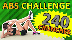 Jul 23, 2018 · doing targeted exercises like crunches is great for toning abdominal muscles, but losing both subcutaneous and visceral fat is the first step to unearthing your abs. Abs Challenge How Many Crunches Can You Do Roberta S Gym At Home Fitness Workouts And Exercises