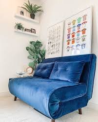 Haru Single Sofa Bed Velvet Vintage Pink Single Sofa Single Sofa Bed Sofa Bed
