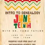 Intro to Genealogy Workshop