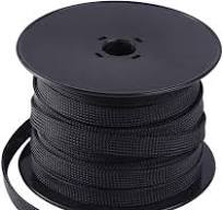 Keco 100ft – 1/2 inch PET Expandable Braided Cable Sleeve – Wire Sleeving  for Audio Video and Other Home Device Cable Automotive Wire - Black