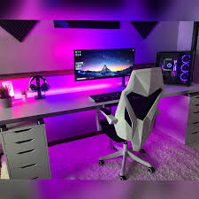 Check out our pink and purple game selection for the very best in unique or custom, handmade pieces from our shops. Setupsforgaming Slide To See The Specs Clean And Elegant The Infamous Combo Is Back Blue Purpl Video Game Room Design Game Room Design Gaming Room Setup