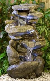 Brunnen In Steinoptik Mit Led Beleuchtung 299 99 Aussenbrunnen Gartenbrunnen Wasserfall Garten